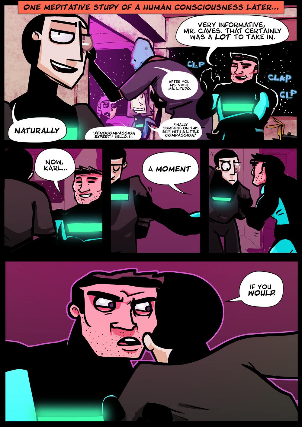 Panel 6: Karl and Chuck kiss Panel 6: Karl and Chuck kiss
